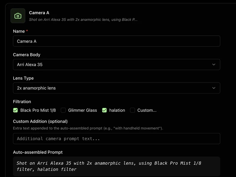 Camera Package Presets